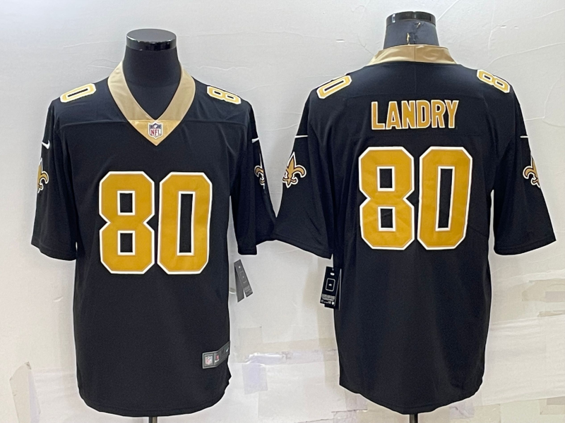 Men's New Orleans Saints Jarvis Landry #80 Black Jersey